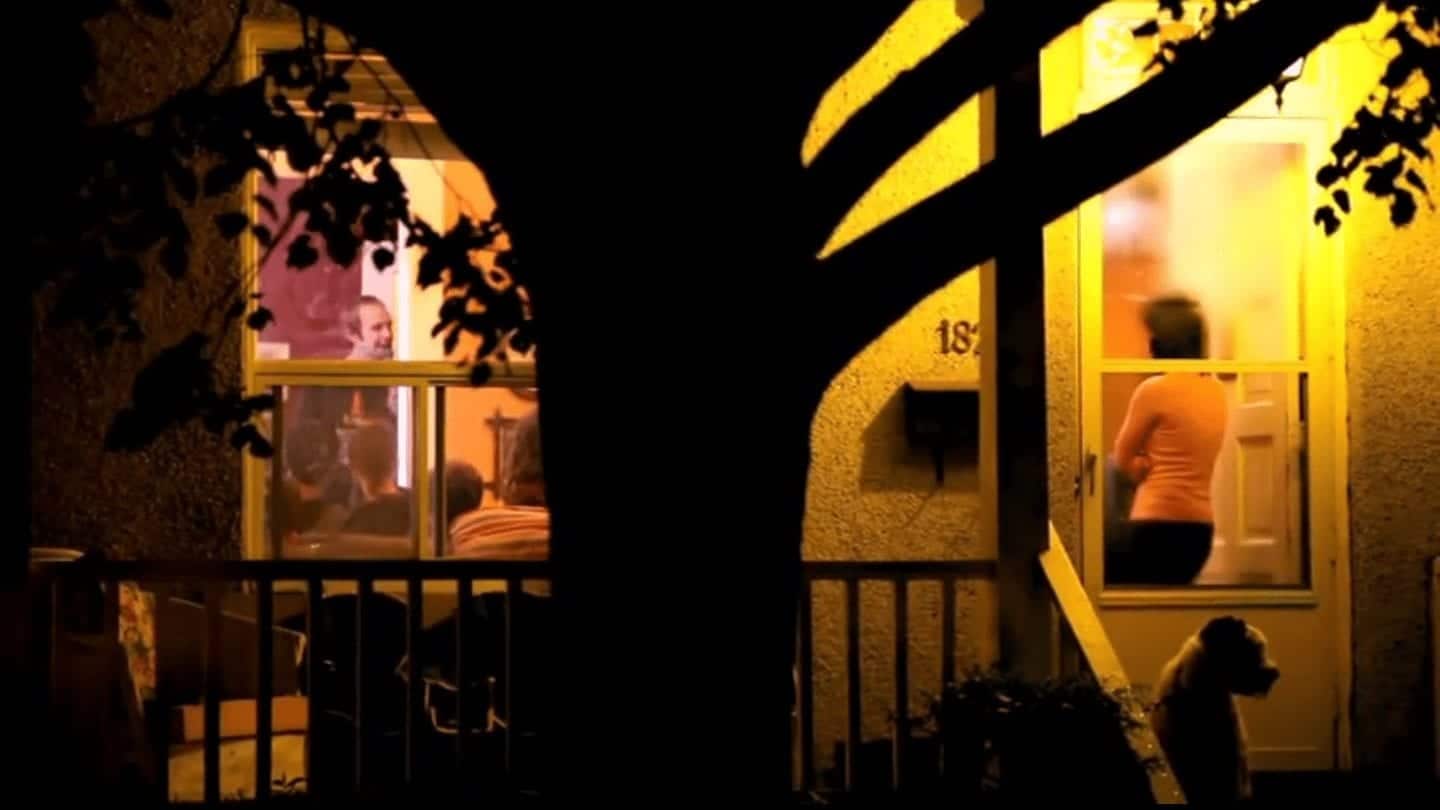 Front of a house with teaching going on inside